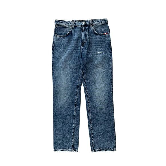 Amish Supplies Men's Jeans James Wash Crinkle Blue